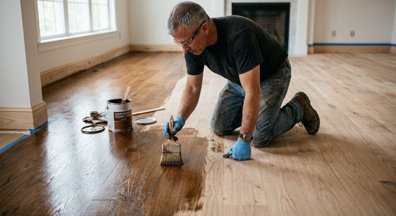 Oak Floor Staining in Kansas City, KS