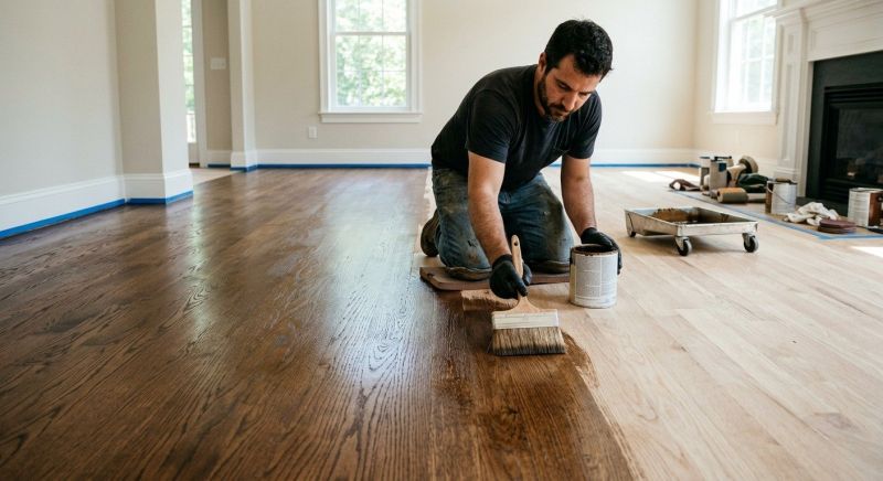 Oak Floor Staining in Olathe, KS